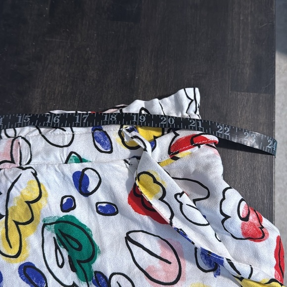 Eloquii White Floral Pull On Flowy Shorts Size 22 - Picture 4 of 6